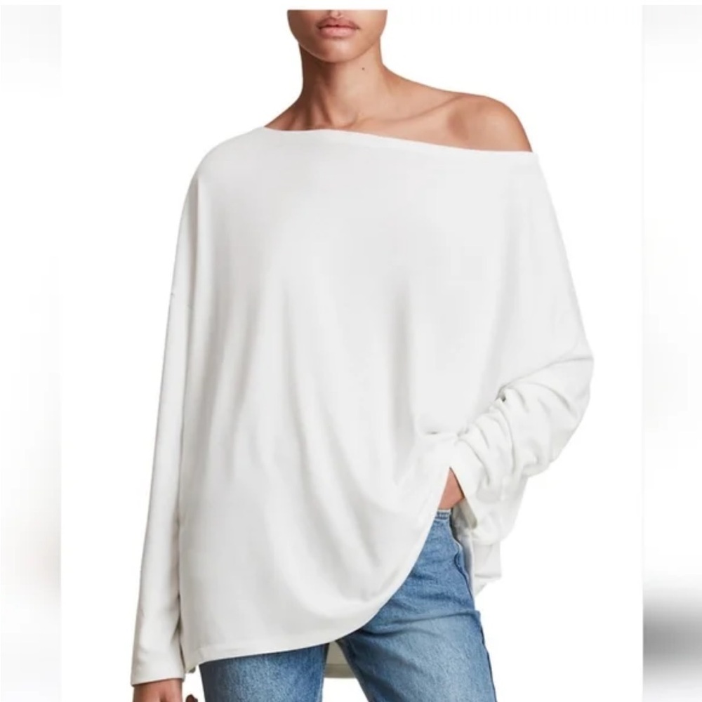 ALLSAINTS Rita Oversized Boatneck Tee, Size Small